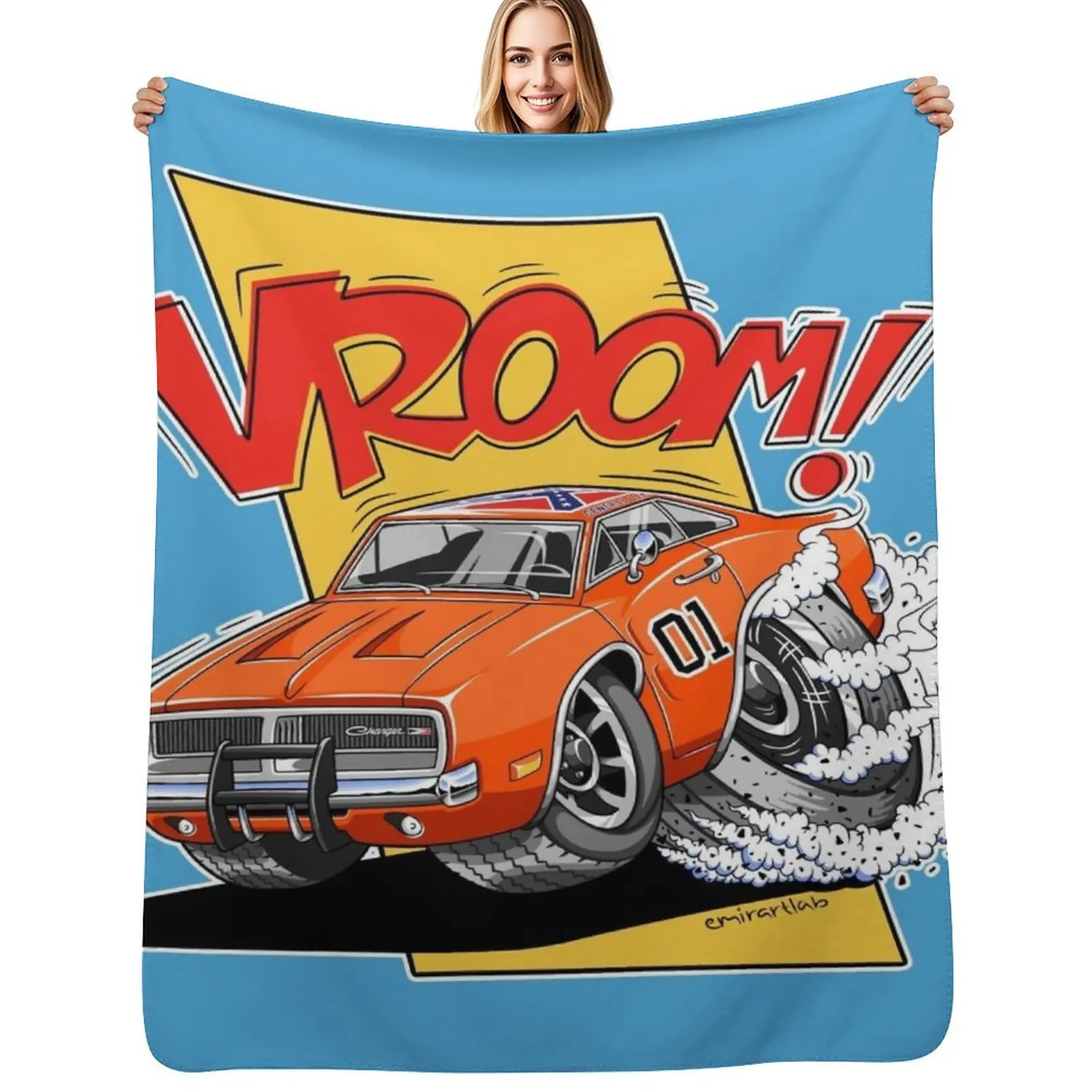 

General Lee Throw Blanket Baby Polar Retros Soft Big Blankets