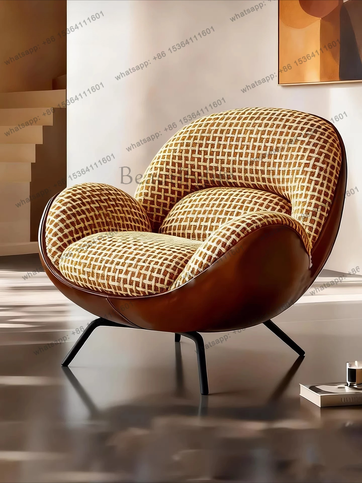 

Italian senior teacher single sofa chair living room home minimalist creative lazy leisure chair