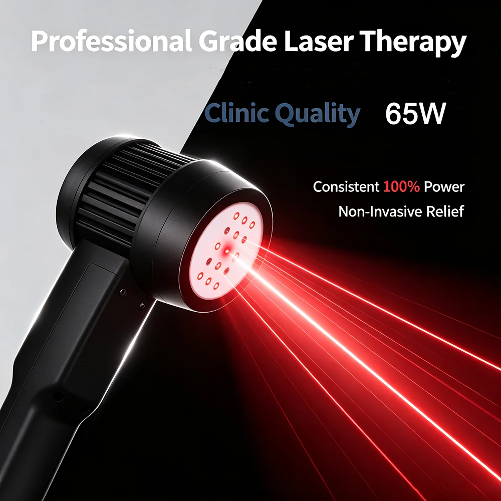 ZJZK 65W 905nm Super Pulsed Laser Therapy Class 4 808nm Infrared Pain Relief Device for Arthritis Muscle Relaxation Inflammation