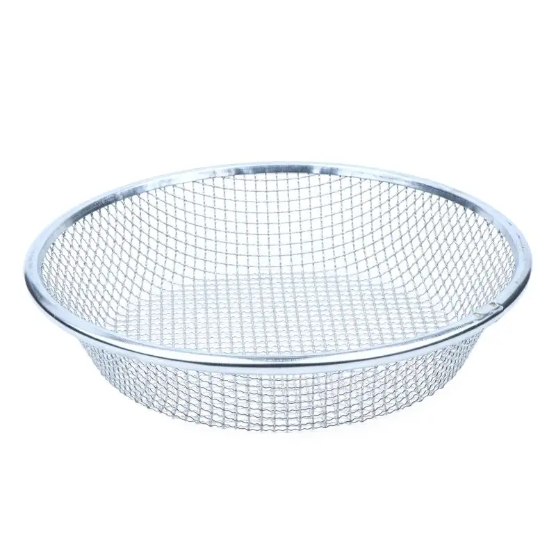 1Pc 13.78Inch Round Stainless Steel Soil Sifter Dual Mesh Garden Sieve Separating Compost Rocks Sawdust Tool Accessory