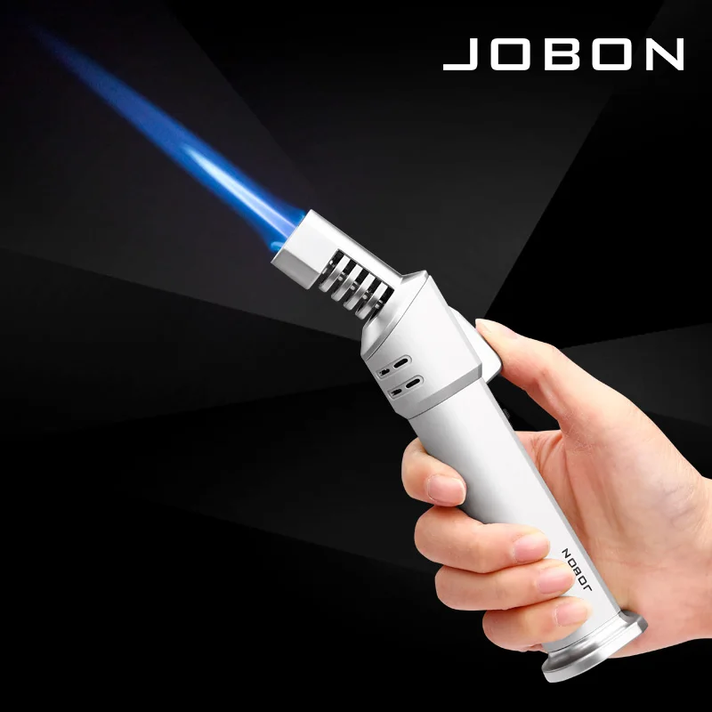 JOBON Blue Flame Gun Lighter Flame Lock Switch Design Adjustable Flame Size Recyclable Inflatable Camping Ignition Tool
