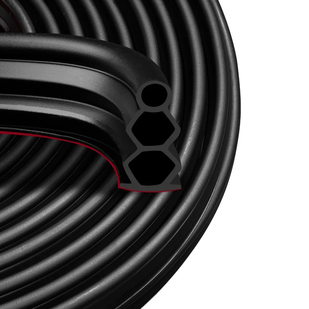 

TPE дверная уплотнительная лента самоклеящаяся 6 м звукоизоляционная уплотнительная лента очень толстая водонепроницаемая уплотнительная лента для дверного соединения автомобиля