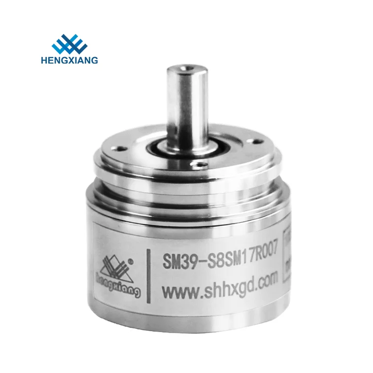 Hengxiang SM39 RS485 IP65 8mm Absolute Encoder Single-turn Multi-turn Solid Shaft Optical BISS C/SSI Communication Screw