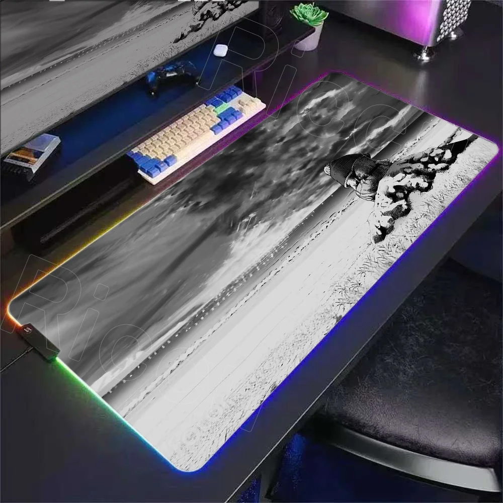 Alfombrilla de escritorio RGB, nuevo papel tapiz, alfombrilla de ratón Vinland Saga para juegos, alfombrilla grande Xxl para teclado de jugador, alfombrilla para ratón, Protector de escritorio para ordenador portátil, alfombrilla para Pc