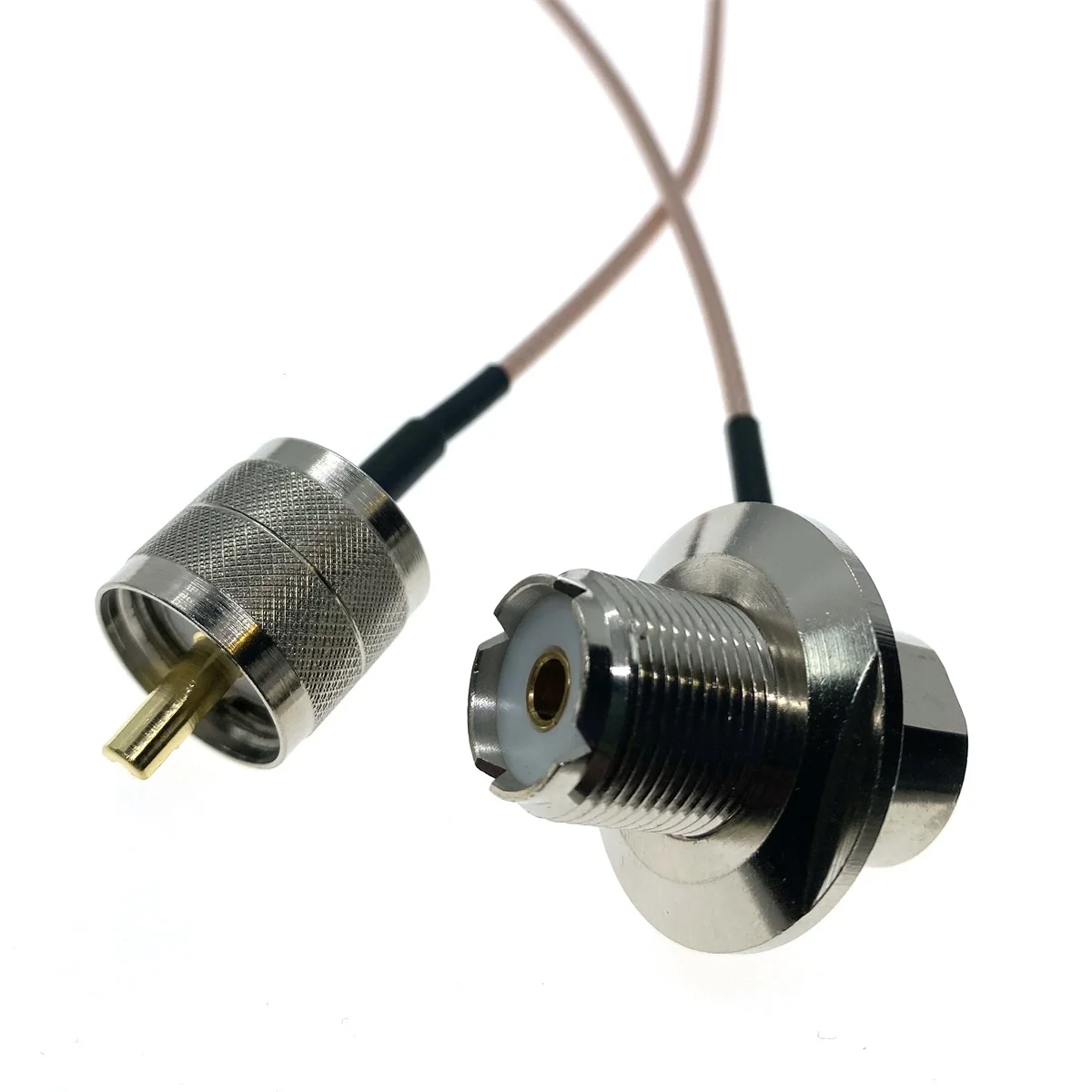 RG316 PL-259 tak-239 UHF męskie do żeńskiego UHF złącze kątowe 50Ohm niska strata kabel RF Coax