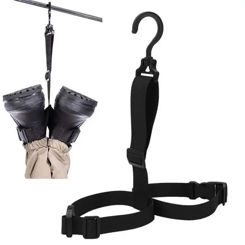 Fishing Wader Boots Hanger Rain Shoes Hanger Strap Belt Drying Rack Storage Winter Fishing Accessories Nylon Shoes Hook