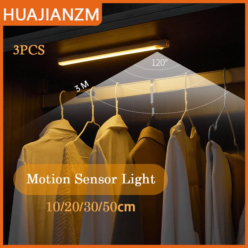 LED محس حركة ضوء لاسلكي LED ضوء الليل نوع C قابلة للشحن ضوء خزانة خزانة مصباح الدرج الخلفية للمطبخ