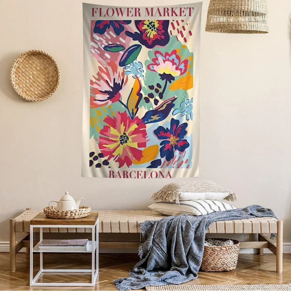 Matisse Abstract Art Flower Anime Tapestry Hanging Tarot Hippie Wall Rugs Dorm Wall Hanging Sheets