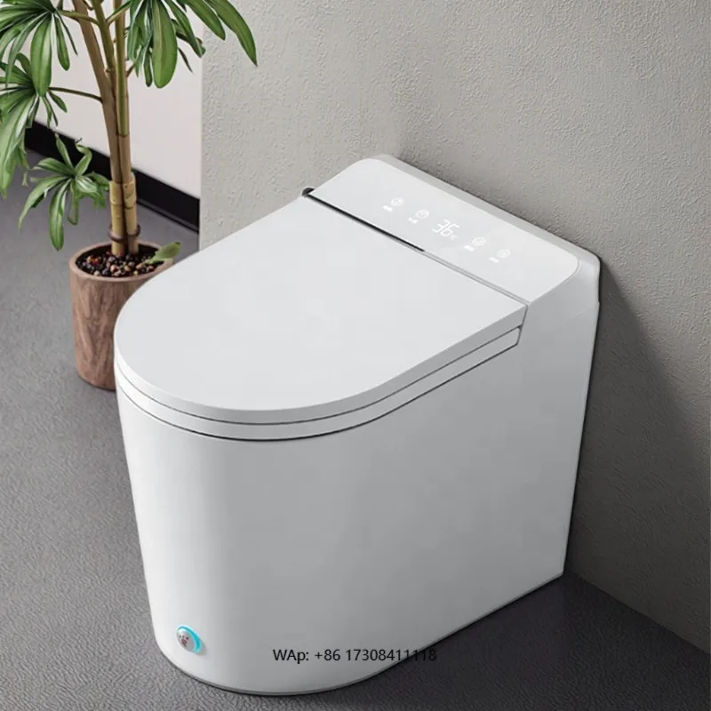 Ceramic Intelligent Smart Ceramic Elongated P-Trap Toilet Wall-Mounted Floor Mounted Remote Control Gravity Seat Heating