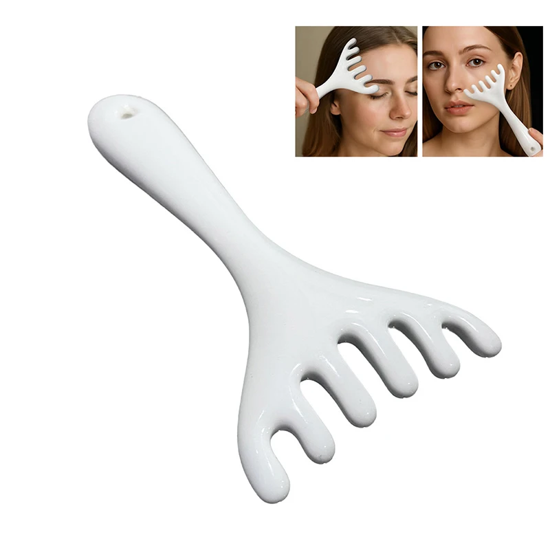 السيراميك يده فروة الرأس الأنف غوا شا مجلس جهاز تدليك الاسترخاء و جهاز تدليك لمراكز التجميل ميريديان تدليك مشط ستة الأسنان رئيس مشط #3