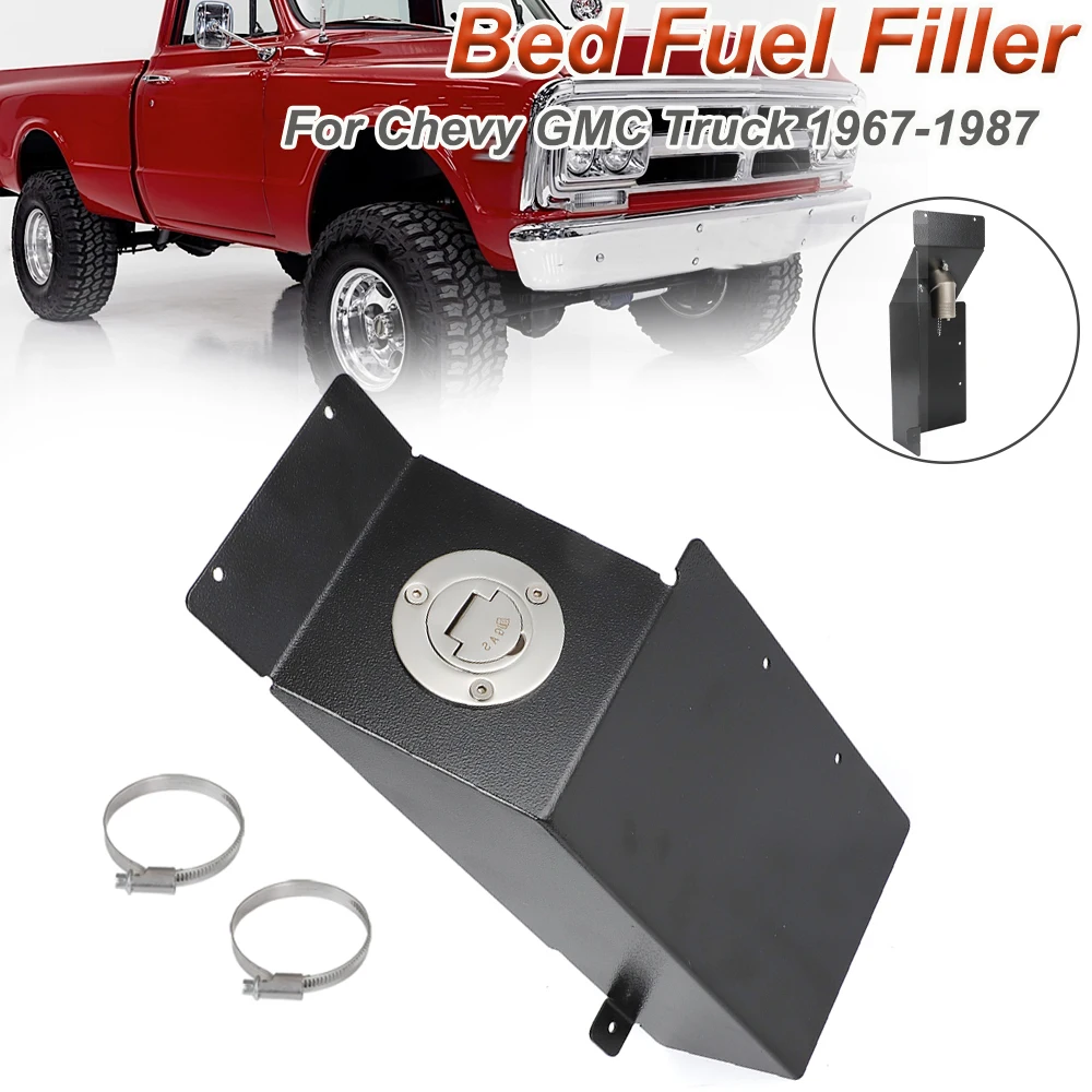 Brand New Bed Fuel Filler C10 K10 For Chevy GMC Truck 1967-1987 Gas Door Cap Relocation Kit