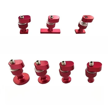 7 Pcs Red Aluminum Alloy Gasket Strip Pit Hail Pit Gasket Cold Glue Buckle Puller For Car Dent Repair Tool 1 7 Pcs Red Aluminum Alloy Gasket Strip Pit Hail Pit Gasket Cold Glue Buckle Puller For Car Dent Repair Tool 1