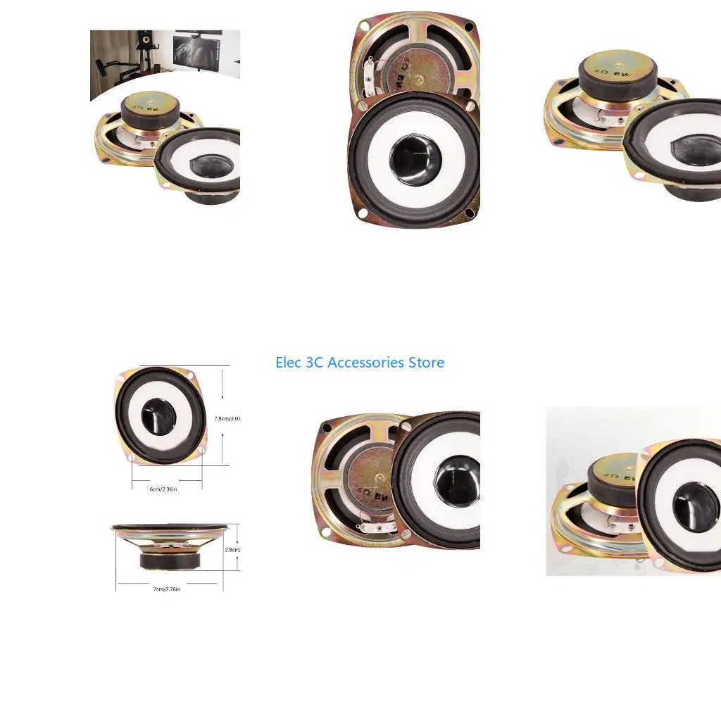 Y51A 3Inch White Cone Speakers Set Full Frequency Woofer Loudspeaker
