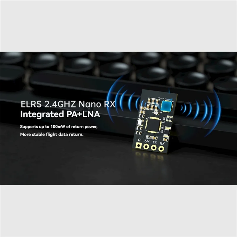 جهاز استقبال ABGN ELRS 2.4 جيجا هرتز NANO RX جهاز استقبال متنوع 100 ميجاوات مدمج Intcxo Forrc FPV طويل المدى أجزاء طائرات بدون طيار
