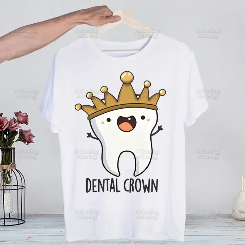 Aesthetic Funny Tooth Dentist Kawaii Men\'s Tshirt Cute Shirt Mens Fashion T-Shirt For Men Casual Tops Short Sleeve