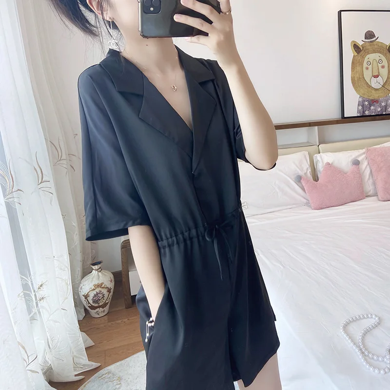 Pantaloni tutina ort dimagranti di grandi dimensioni V-Ne Faionable Pantaloni coreani a vita alta a gamba larga Nuovo arrivo estivo