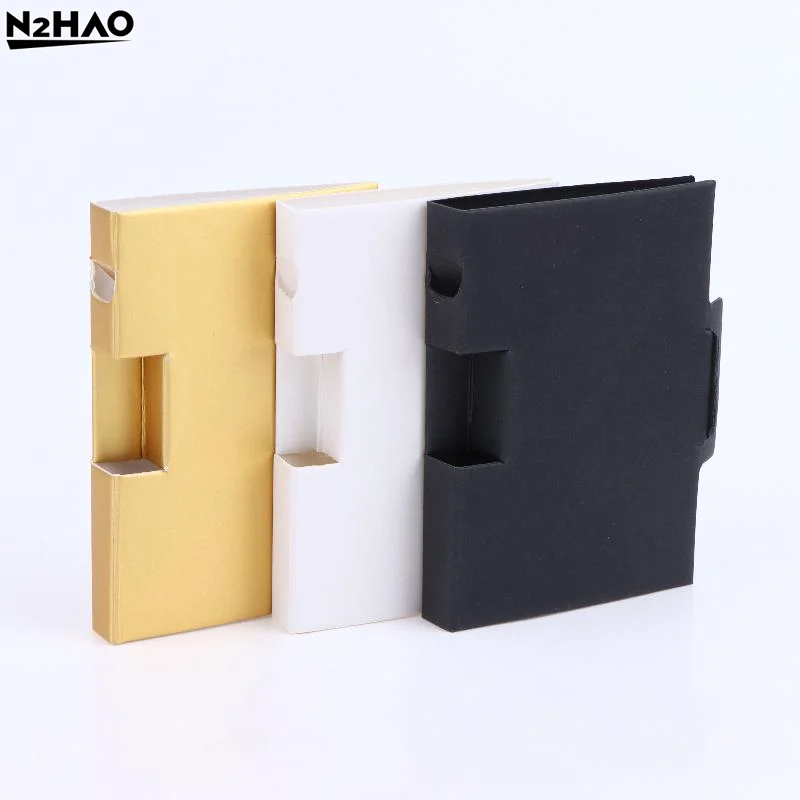 10Pcs Plastic Simple Paper Card Packaging Of Perfume Bottle Empty Black White Gold Package Box Only Paper Cards No Bottles