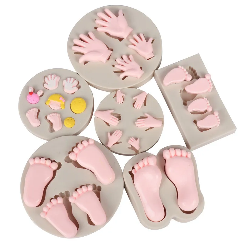 Palm Suspension Foot Cooking Tools Fondant Silicone Mold Fro Baking Chocolate  Of Cake Decorating Candy