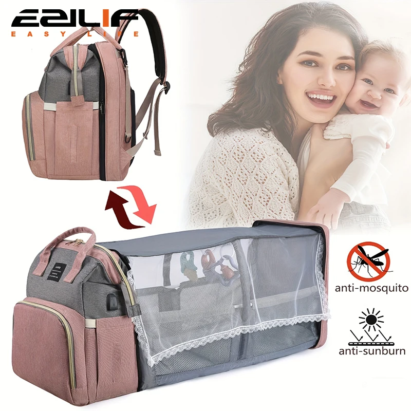 

Легкая портативная складная кроватка-манеж для мамы, вместительная дорожная сумка для беременных, рюкзак для мамы, сумка для прогулок с ребенком