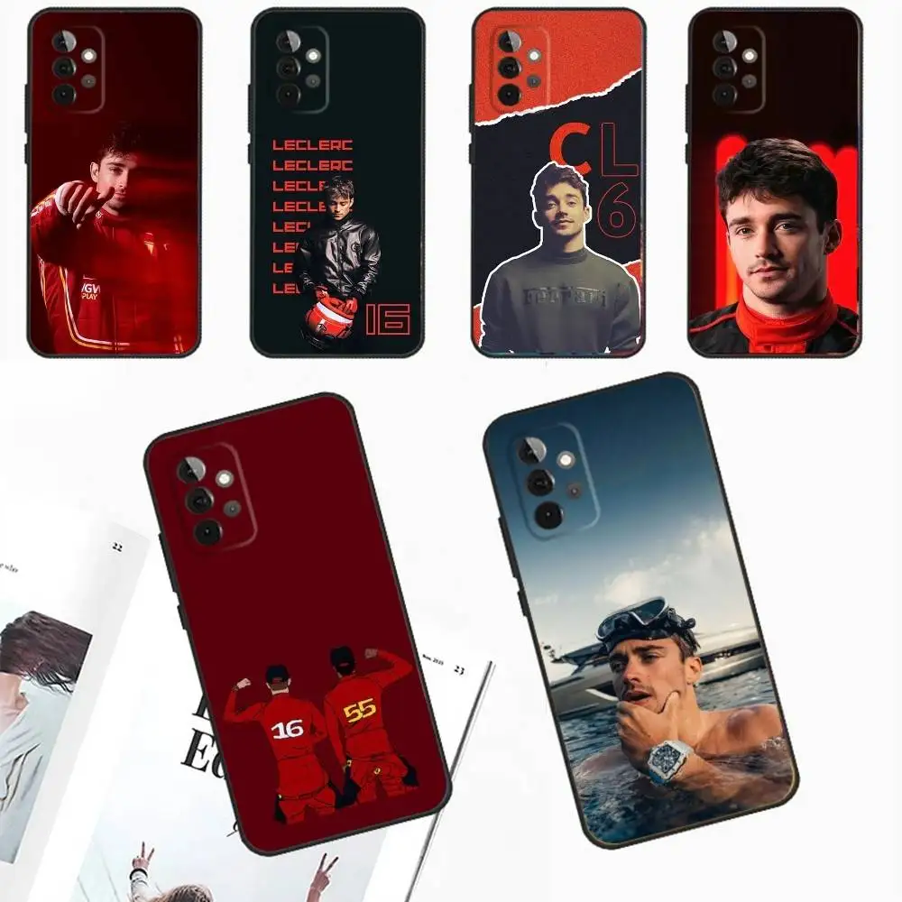 

C-Charles L-Leclerc 16 Phone Case For Samsung Galaxy A13,A21s,A22,A31,A32,A52,A53,A71,A80,A91 Soft Black Phone Cover