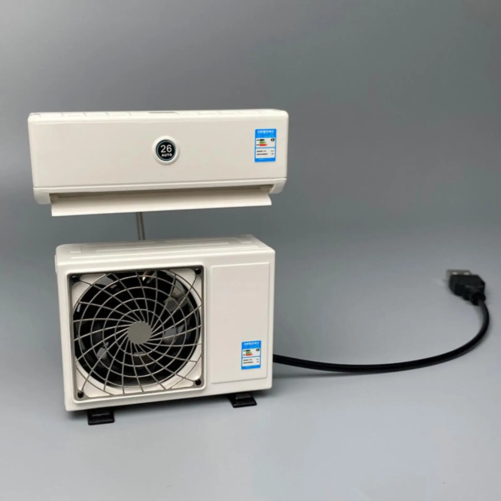 Décoration de maison de poupée, Mini climatiseur modèle USB, échelle 1:14, décor de salon, unité de climatiseur réaliste, petits meubles