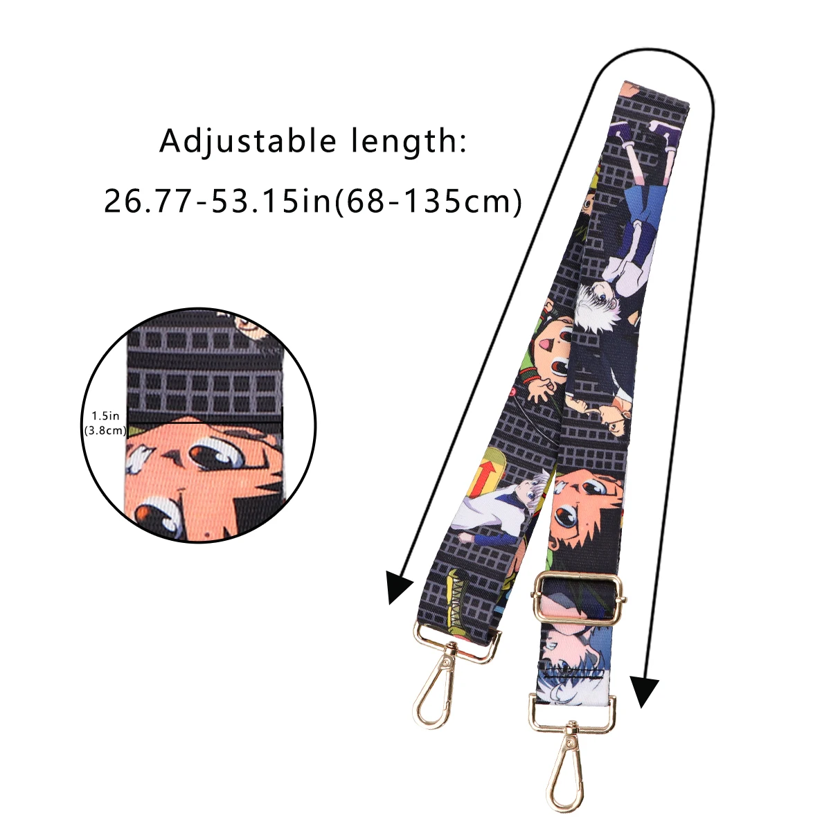 Cool Anime Verstelbare Tas Riem Verbreding Vrouwen Schoudertas Bandjes Crossbody Tassen Mode Tas Accessoires Riem Voor Handtassen