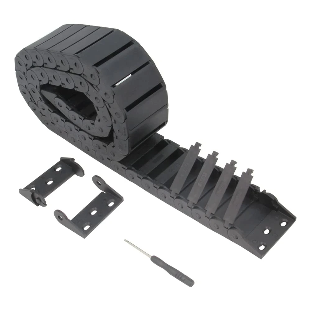 

15*50mm Cable Chain Semi-Enclosed Wire Transmission Carrier Plastic Drag Towline For 3D Printer CNC Engraving Machine