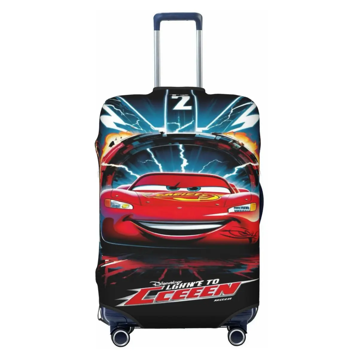 

Custom Lightning McQueen Anime Luggage Cover Elastic Travel Suitcase Protective Covers Fits 18-32 Inch