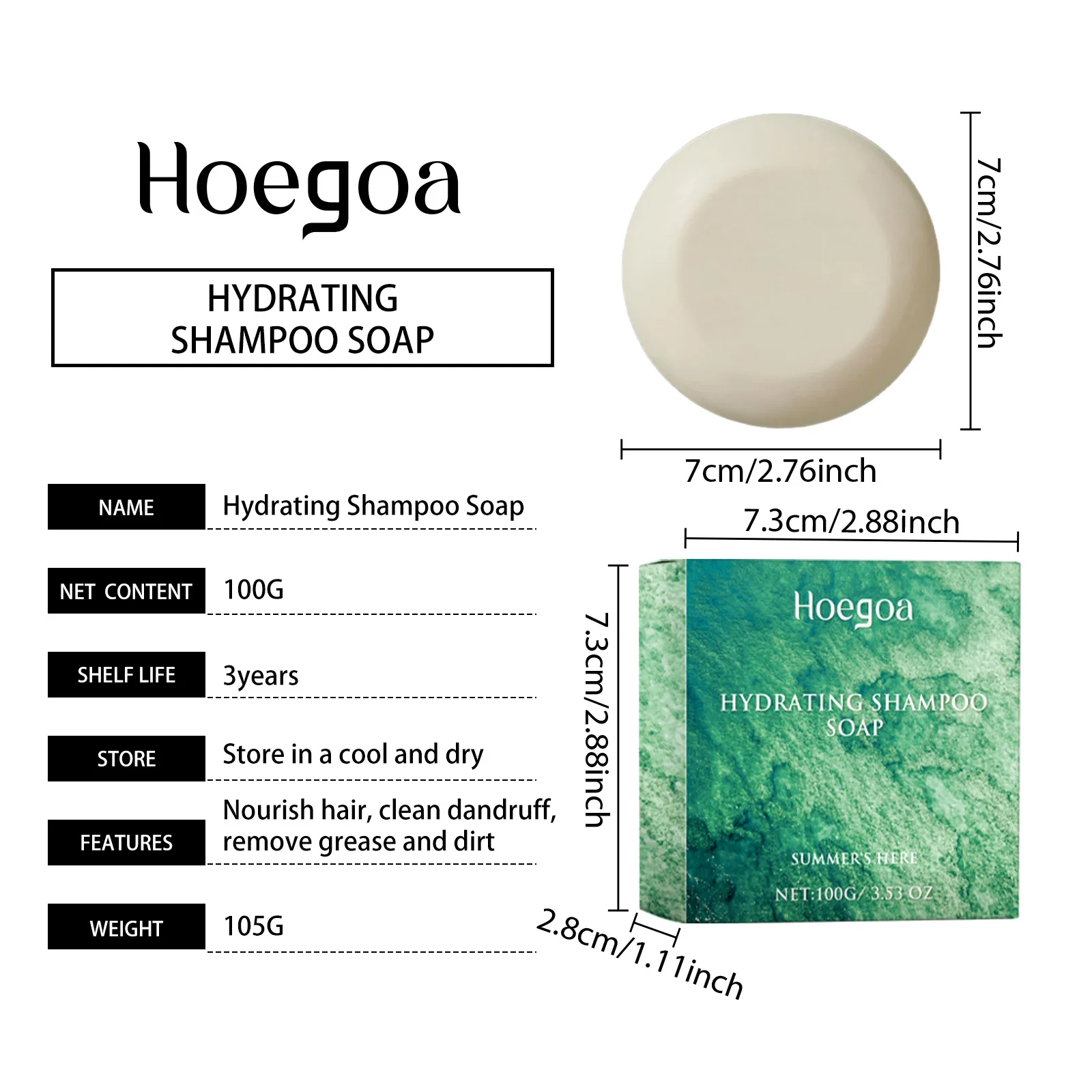 Milk Moisturizing Shampoo Bar - Gentle Cleansing & Nourishing, Controls Oil for Soft Shiny Hair, All Hair Types
