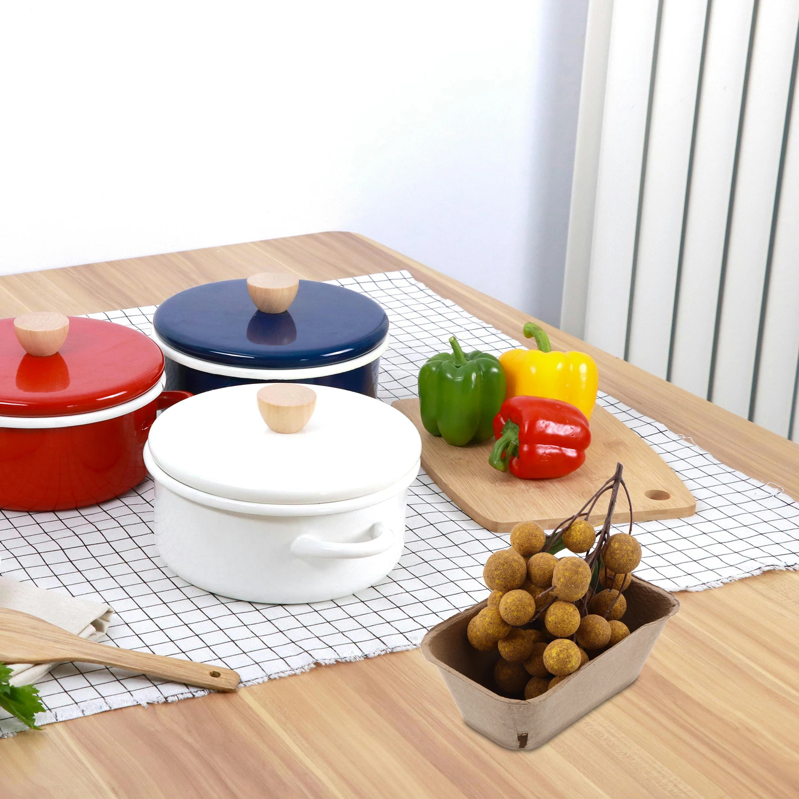 20pcs Strawberry Tray Fruit Basket Fresh Food Containers Preservation Carton Versatile Storage Construction Compact