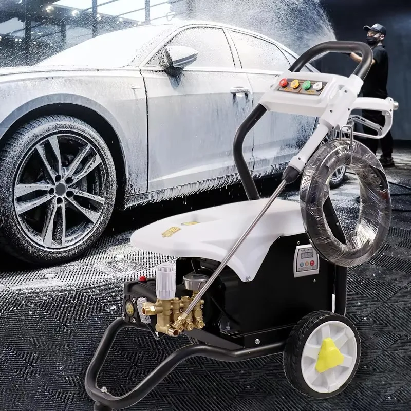 Home Cleaning Industrial 2.2KW Electric High Pressure Power Car Washer With Wheel