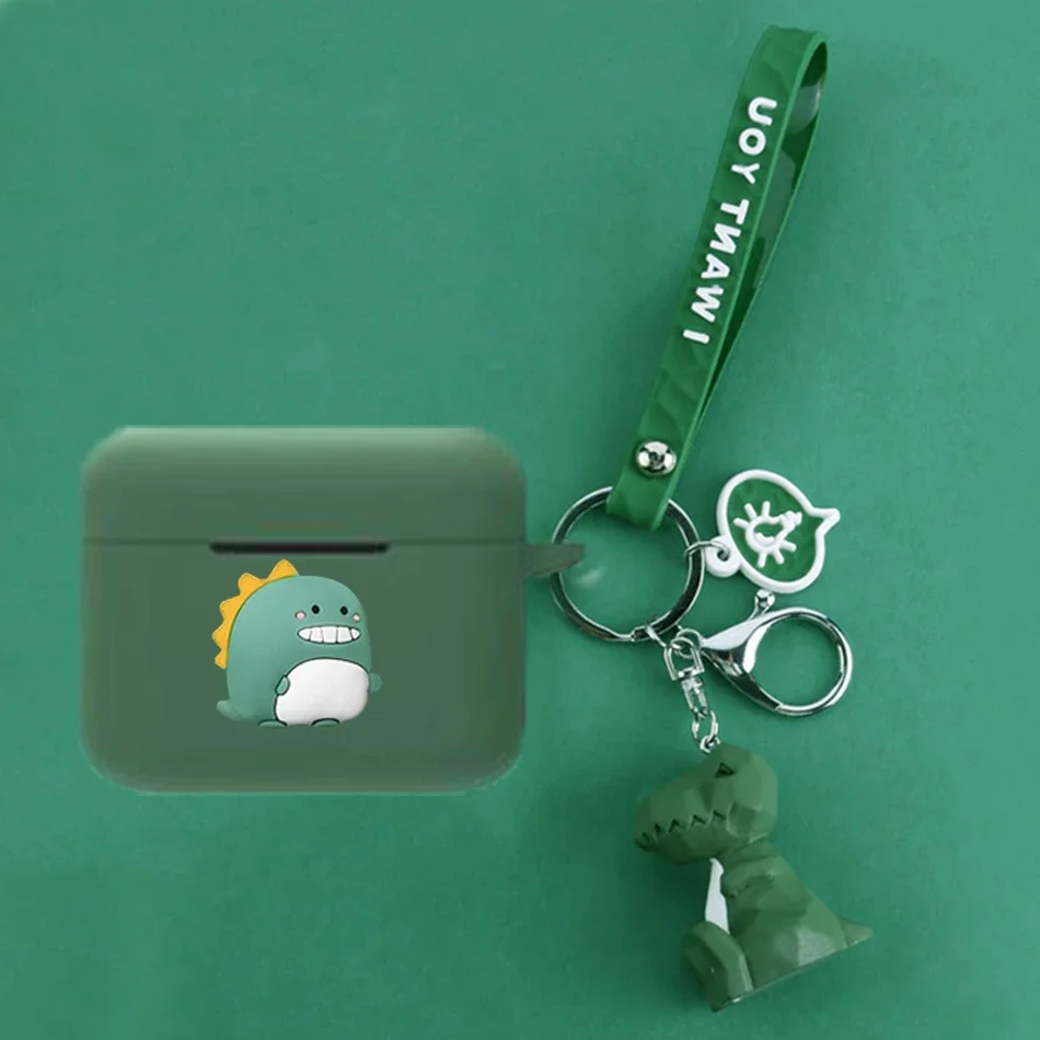 Funda protectora de silicona para auriculares Razer Hammerhead True Wireless Pro, con dibujos de dinosaurios/Panda, accesorios para llavero