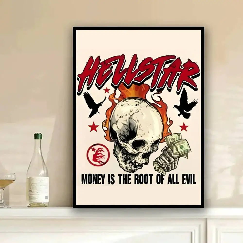 H-HellstarS Fashion Logo poster art HD canvas advanced aesthetic Printing Paper Wall Art for Living Room Home Decor view 5