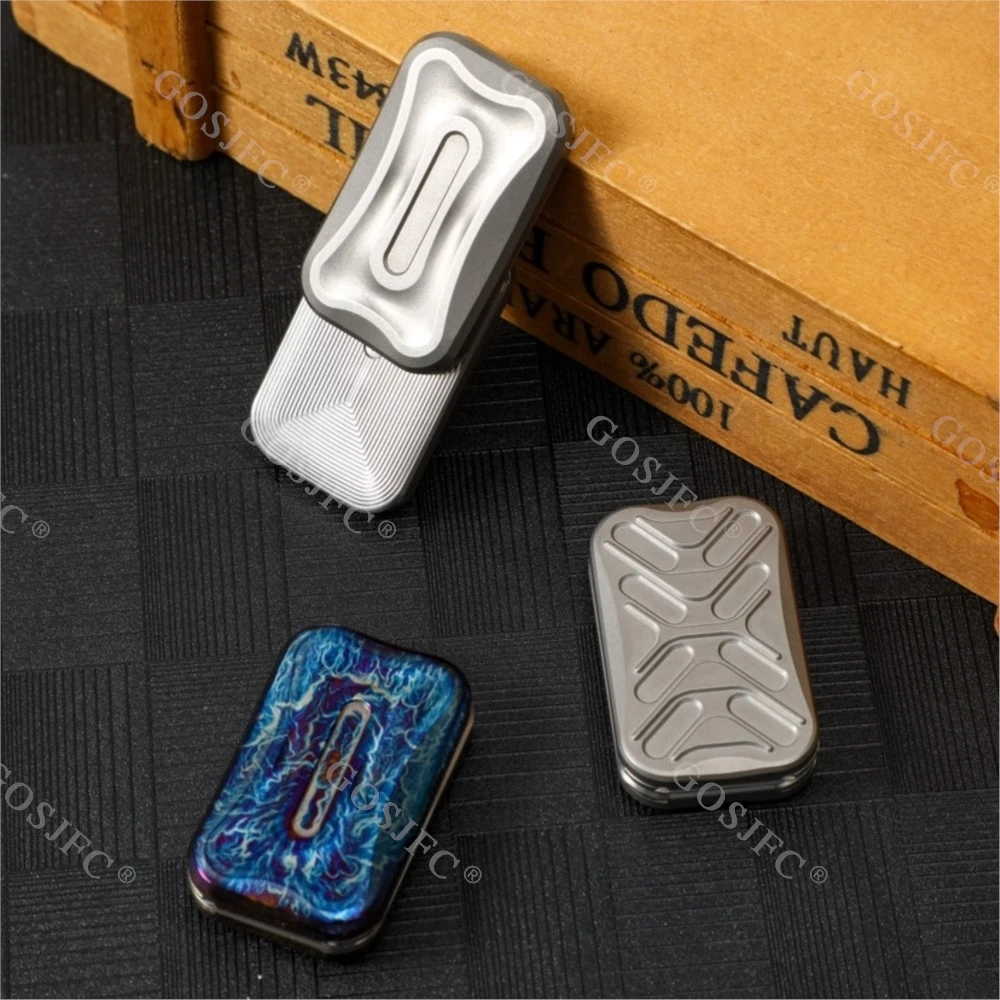 CaiNiao EDC MOD Ilimitado empurrando slider alívio do estresse brinquedo brinquedos para adultos titânio de aço inoxidável