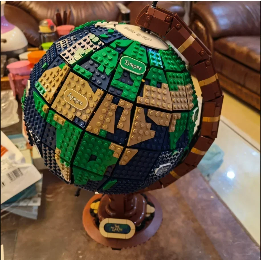 MOC 21332 Globe Map Diy Building Blocks Bricks Technical 3D Model Toys for Children's toy Adults Gifts Home Decor Send a Friend