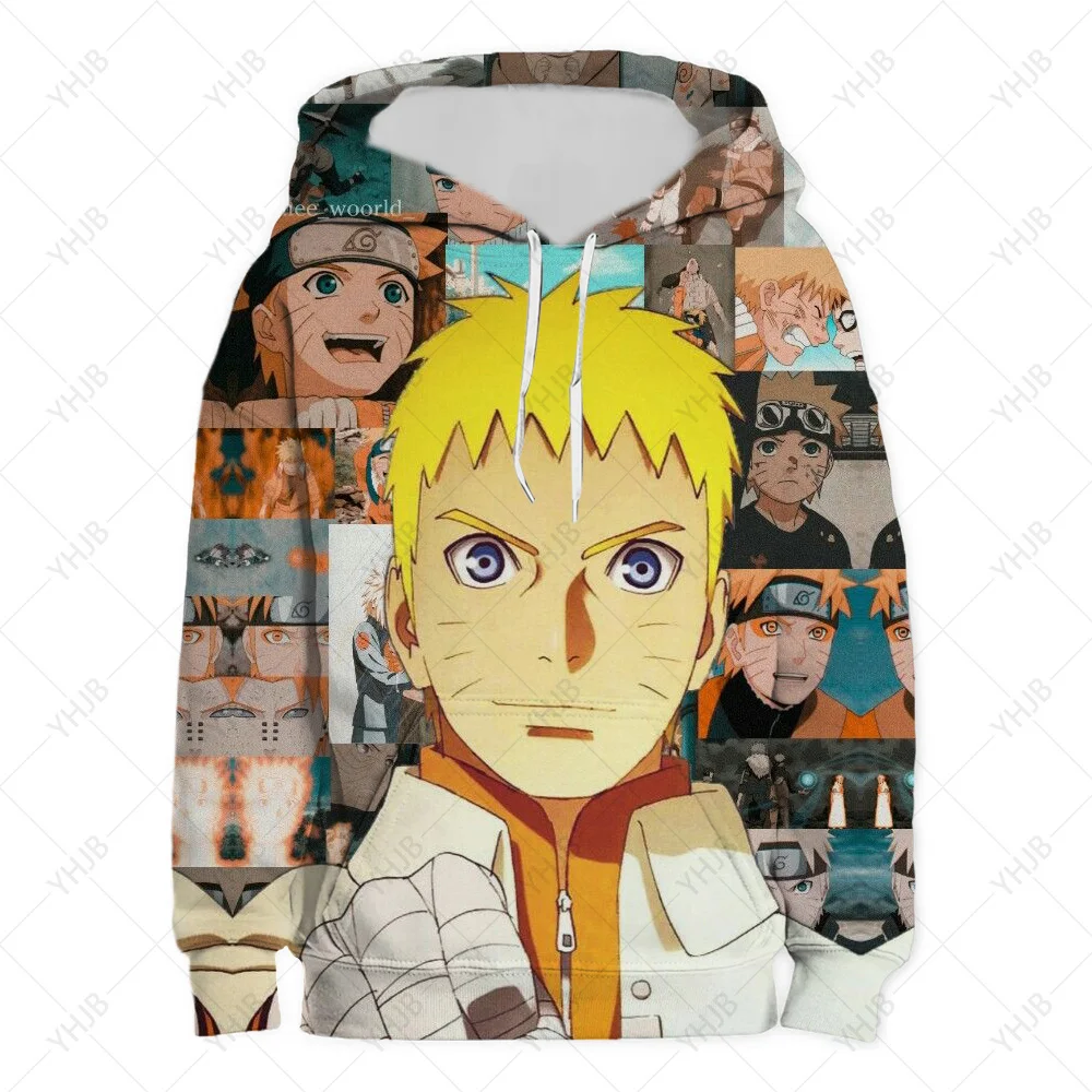 Anime Boy Girl Hoodies MINISO Men's Hoodies Naruto Shippuden 3D Print Pullovers Fashion Men's Hoodies Uchiha Itachi Men Clothing