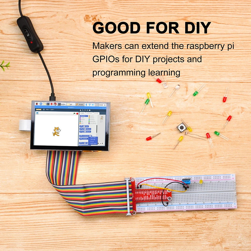 Imagem -04 - Osoyoo Tela de Toque Capacitiva Monitor Lcd Rpi5 Dsi tn Raspberry pi 3b Mais 5