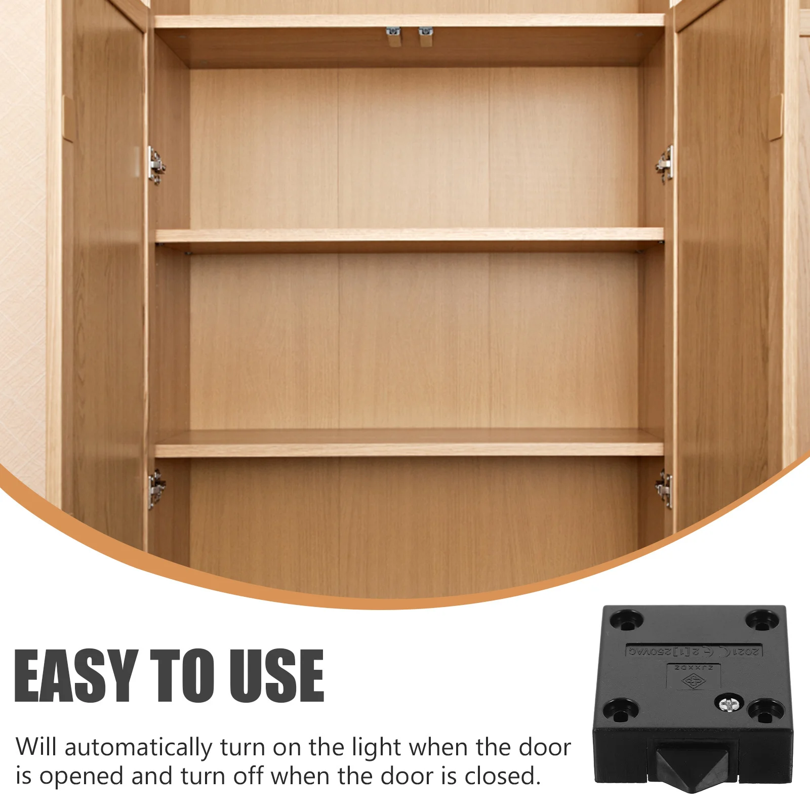 

Door Switch Wardrobe Light on Off Automatic Reset Cabinet Closet Touch Electrical Light for Cabinet Drawers Pantry