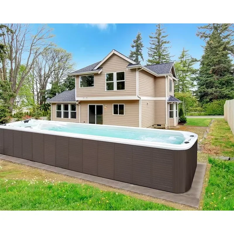 Factory Direct Sale Large Size 12M Outdoor Swim Spa Pool 5 Persons Seating Capacity