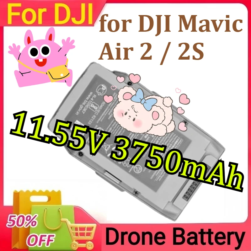 

Intelligent Drone Flight Battery Replacement for DJI Mavic Air 2 / 2S Drone Accessories New 11.55V 3750mAh