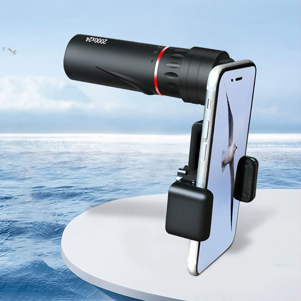 Monoculaire Telescoop Upgrade 2000X24 HD Verrekijkers voor Volwassenen Met Telefoon Adapter Pocket Monoscoop Verrekijker voor Sterrenkijken Geschenken