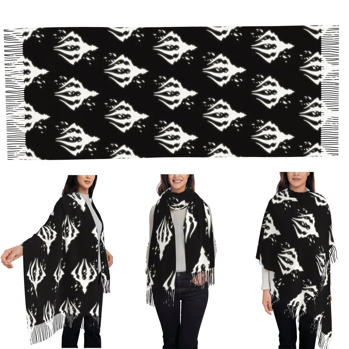 Hollow Knight King's Brand Scarf Tassel Scarves for Women Soft Warm Shawls and Wraps Long Fall Winter Shawl Wrap