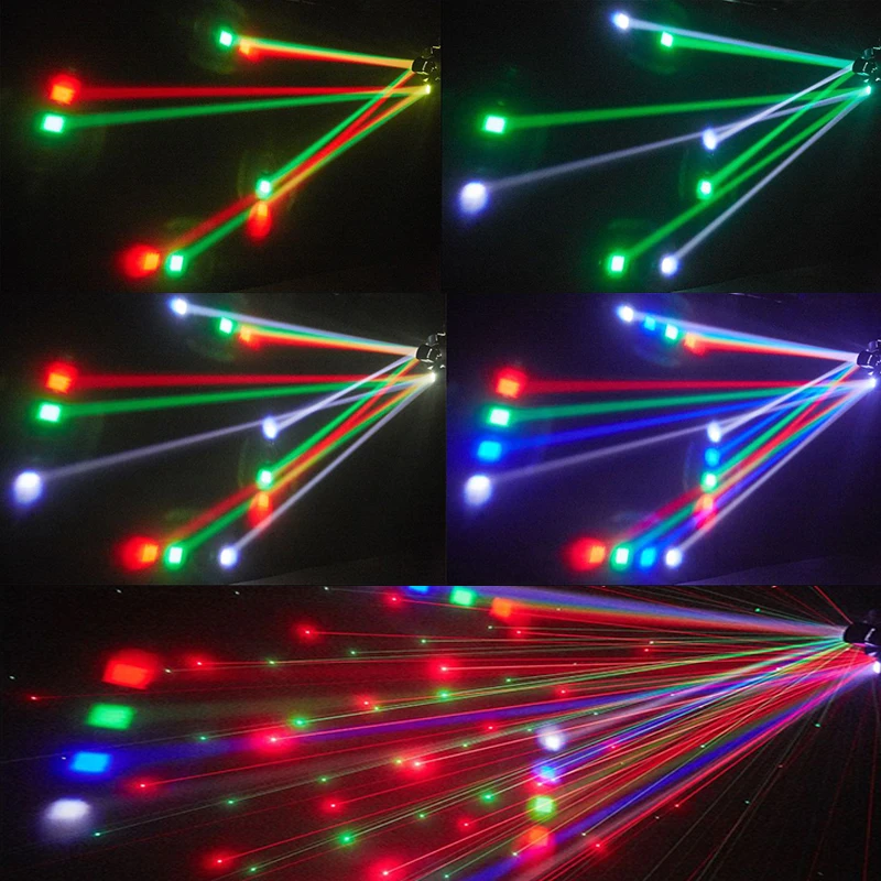 Remote Control LED Beam Moving Head Light DMX Red&Green Laser Amber Flash Effect Lighting DJ Disco Nightclub Party  Stage Lights