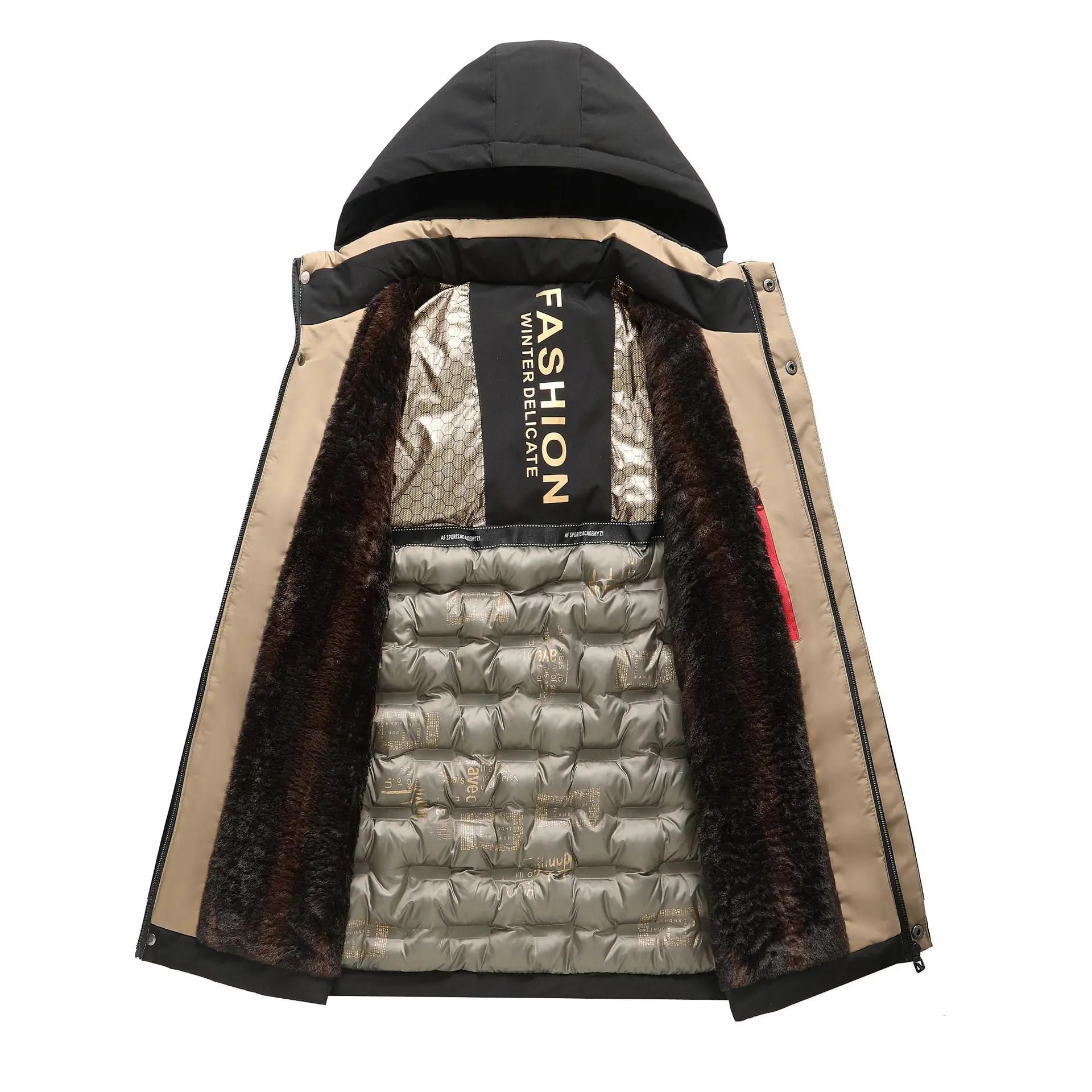 

Мужской пуховик с меховым воротником, зимнее толстое и теплое свободное хлопковое пальто, мужские куртки в стиле пальто