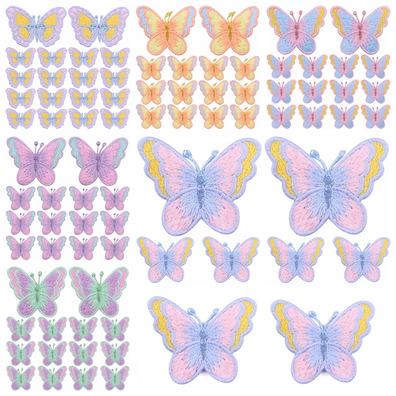 Parche bordado mariposa para coser o planchar – estilo DIY