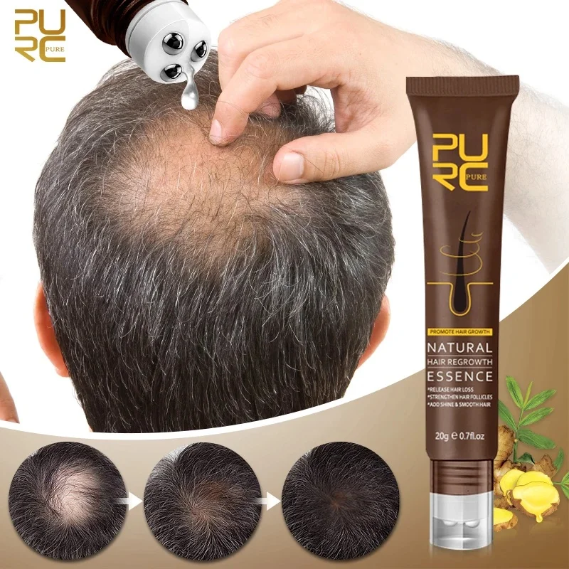 PURC Ginger Hair Oil Serum Strengthening Weak Hair Thicker Fuller Nourishing Scalp Treatment for Men Women Hair Care Products