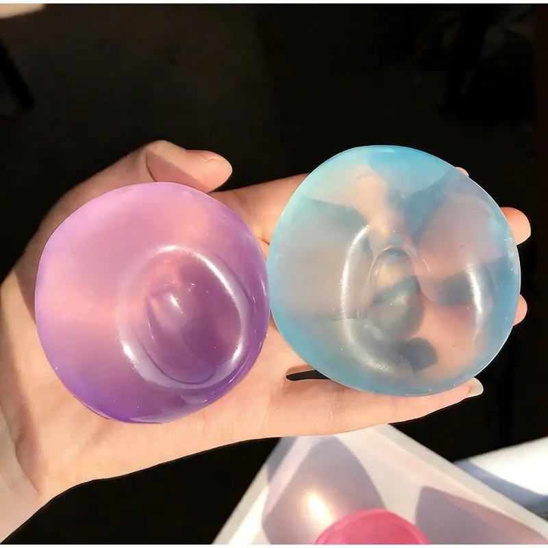 Ultra Clear Coconut Oil Squishy Stress Reliever Slow Rising Malleable Sensory Fidget Soft Non-Sticky Decompression Ball for Desk
