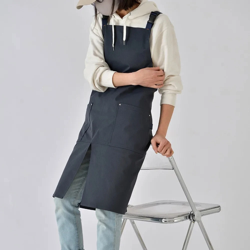 Korean Fashion Waterproof Apron Makeup Studio Workwear Solid Color Simple Nail Shop Dustproof Adjustable Apron