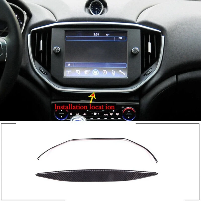 

Central Control Air Outlet Navigation Panel Frame Cover Trim Carbon Fiber Replacement For Maserati Ghibli 2014 2015