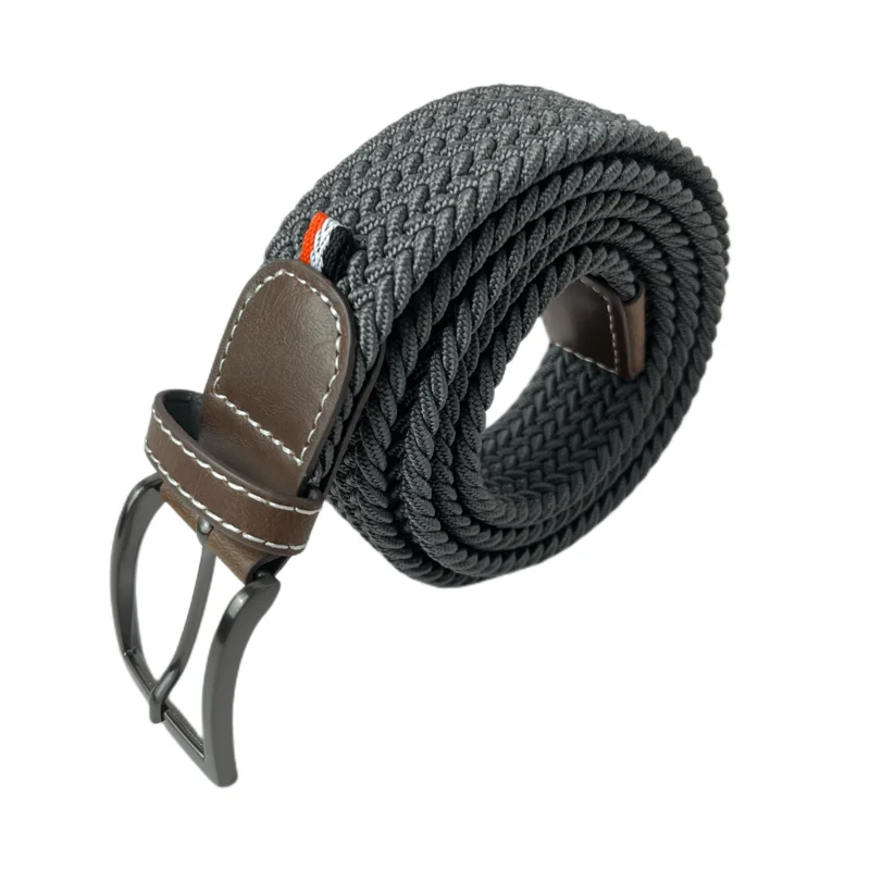 Stretch Canvas Leather Belts for Men Female Casual Knitted Woven Military Tactical Strap Male Elastic Belt for Pants Jeans 3.5